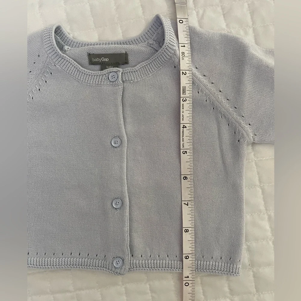 GAP Baby Girl Light Blue  Knit Sweater size 12-18 months Eastern  100% Cotton